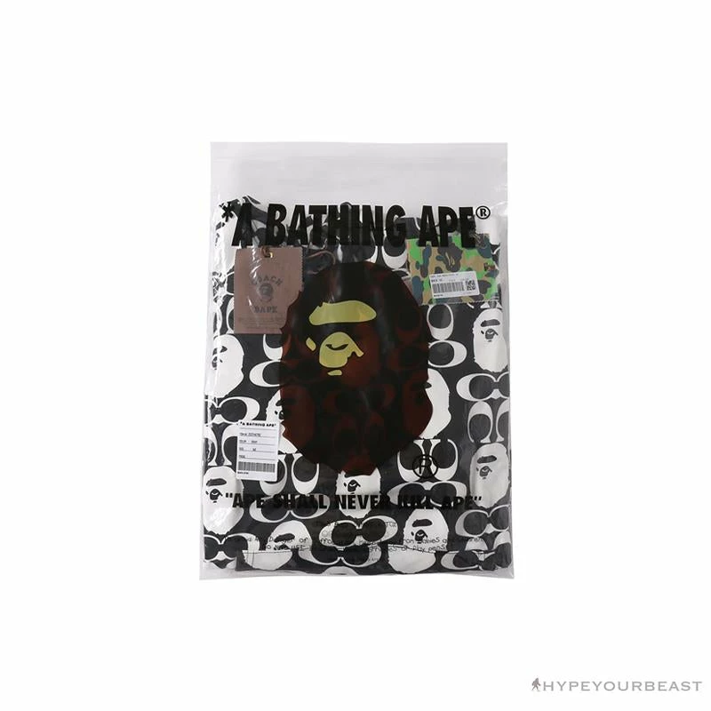 Clothes BAPE X COACH Co-Branded Black-White Hoodie