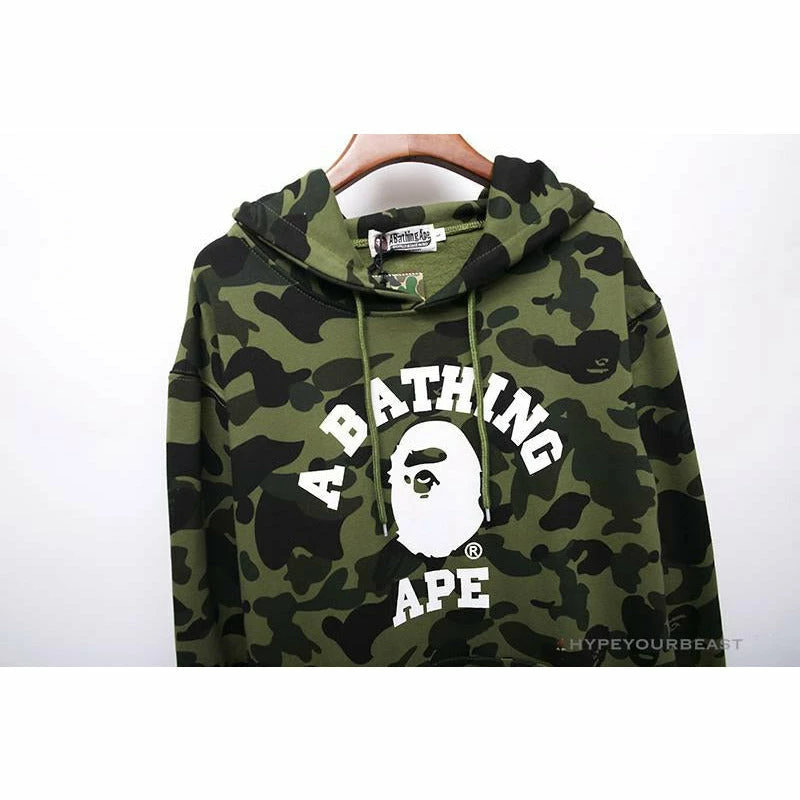 Clothes BAPE X Bathing Ape Head Camouflage Hoodie ‘GREEN’