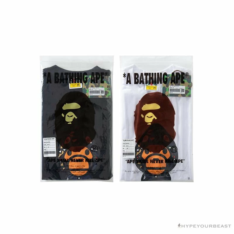 BAPE Baby Milo Blue Shark Hat Little Monkey Tee Shirt ‘BLACK’ Clothes