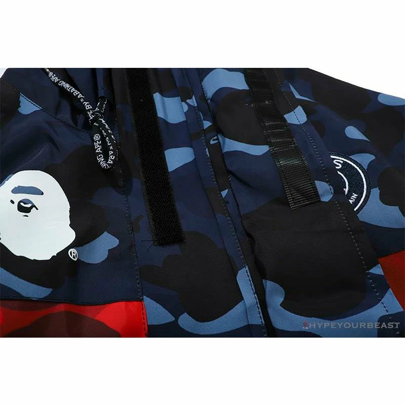 Clothes BAPE X PSG Paris Saint-Germain Camouflage Blue-Red Hoodie
