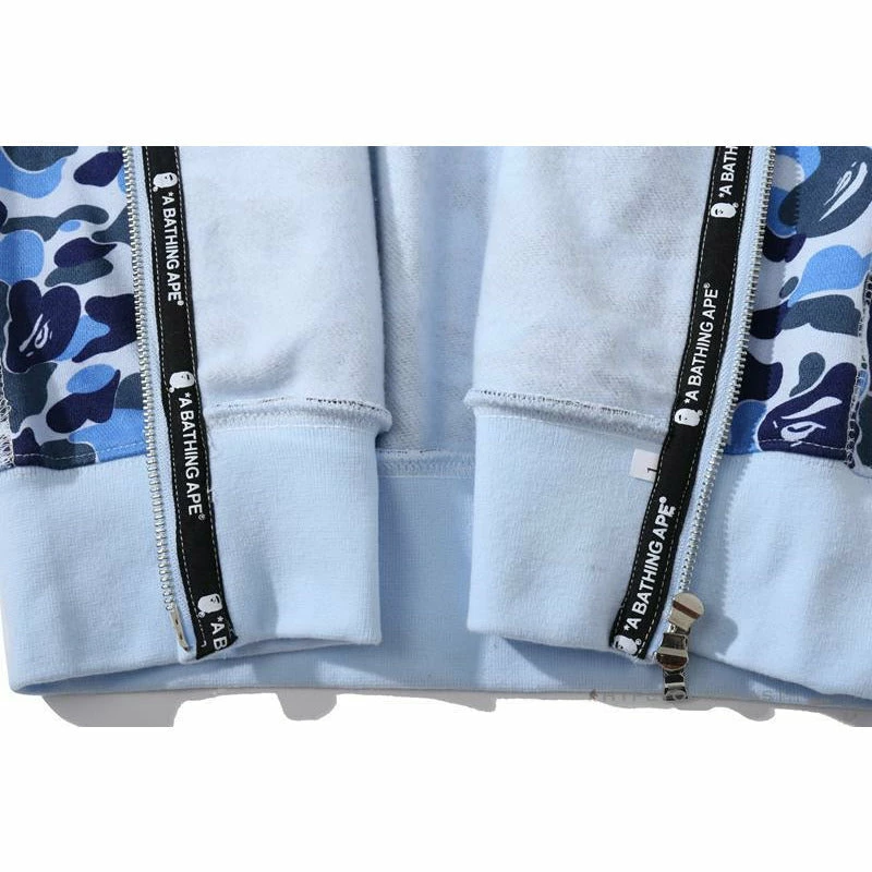 HypeYourBeast Bape Camo Hoodie Shark Head BLUE