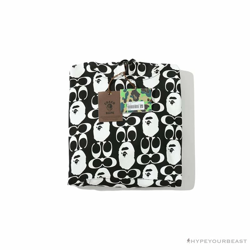 Clothes BAPE X COACH Co-Branded Black-White Hoodie