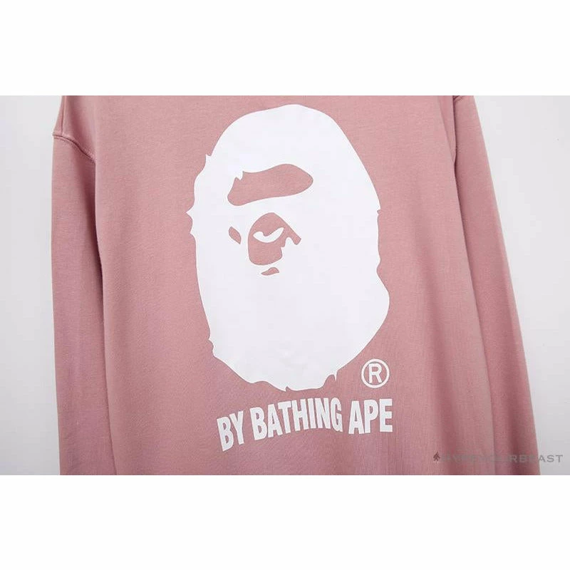 BAPE Behind The Great Ape-Man Head Long Sleeve Shirt ‘PINK’ Clothes