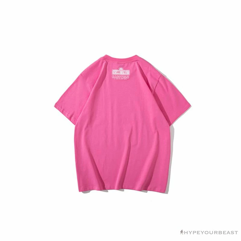 Clothes BAPE Baby Milo Sesame Street Carp Streamer Tee Shirt ‘PINK’
