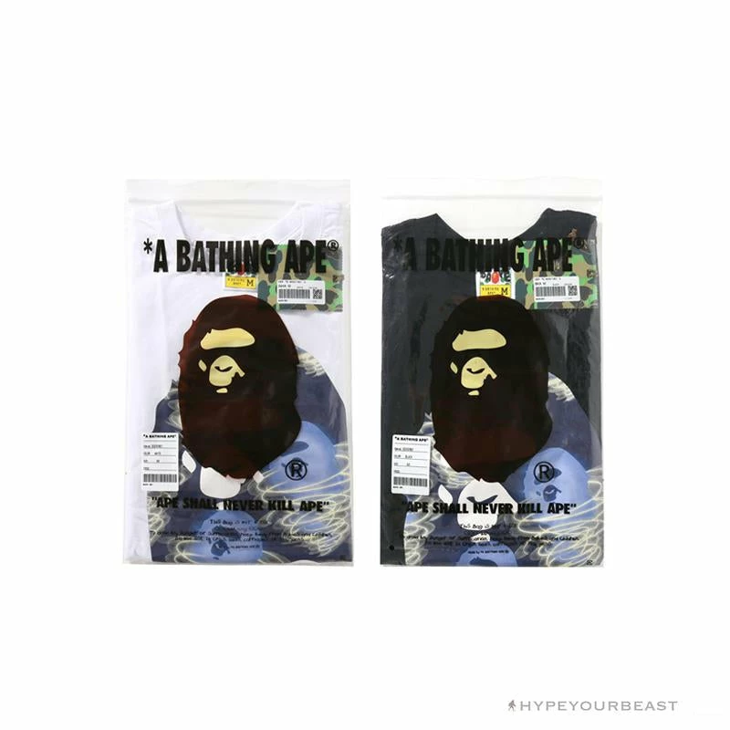 BAPE Blue Ape Head Green Storm Tee Shirt ‘WHITE’ Clothes