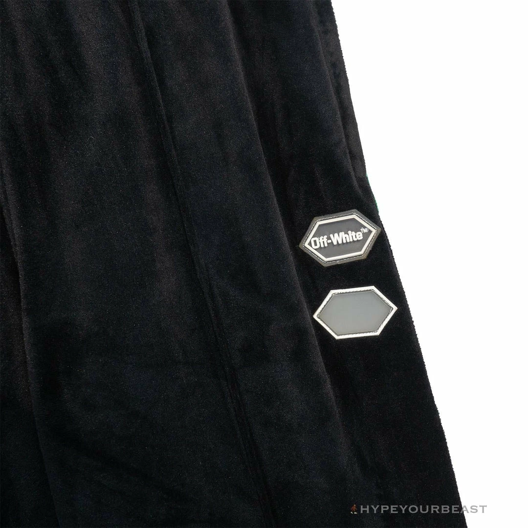 OFF-WHITE Side Webbing Casual Green Letter Pants