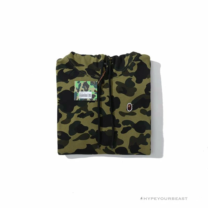 HypeYourBeast BAPE Camouflage Kangaroo Hooded Hoodie Green Clothes