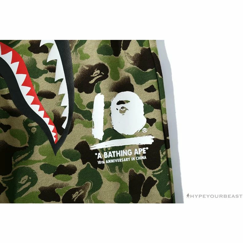 BAPE Chinese Style Ink Camouflage 10th Anniversary Limited Pants ‘GREEN’