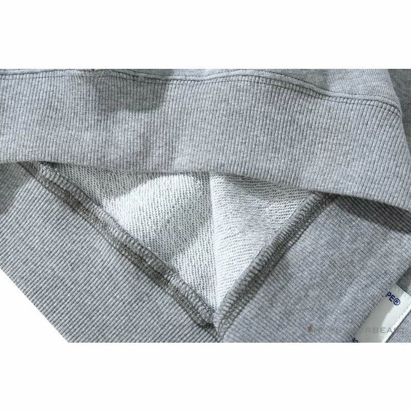 BAPE X RUSSELL ATHLETIC Joint Pullover Long Sleeve Shirt ‘GREY’